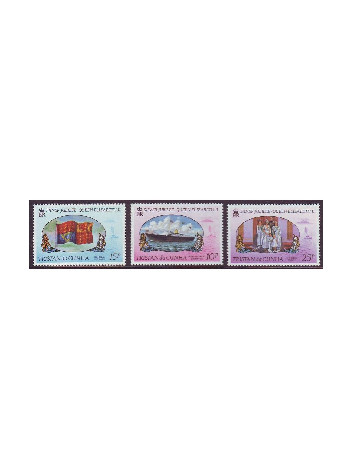 TRISTAN DA CUNHA 1977 Silver jubilee 3v MNH**