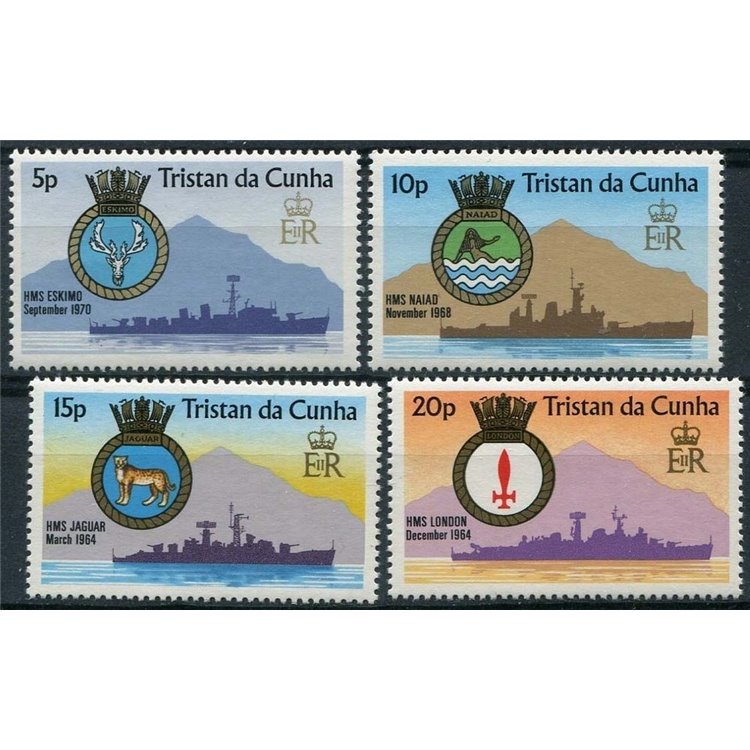 TRISTAN DA CUNHA 1977 Naval arms 4v MNH**