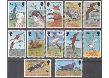 TRISTAN DA CUNHA 1977 Definitives, birds 12v MNH**
