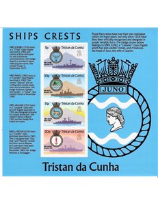 TRISTAN DA CUNHA 1977 Naval arms 1 s/s MNH**