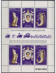 TRISTAN DA CUNHA 1978 Silver Jubilee m/s MNH**