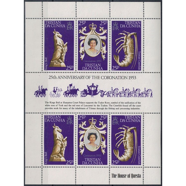 TRISTAN DA CUNHA 1978 Silver Jubilee m/s MNH**