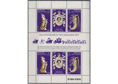 TRISTAN DA CUNHA 1978 Silver Jubilee m/s MNH**