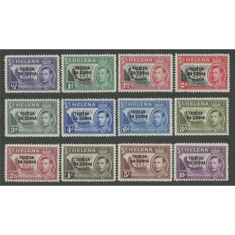 TRISTAN DA CUNHA 1952 Ordinary series - Definitives 12v MNH**