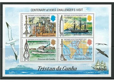 TRISTAN DA CUNHA 1973 HMS Challenger 1 sheet MNH**