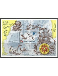 TRISTAN DA CUNHA 1974 Lonely Island 1 foglietto MNH**