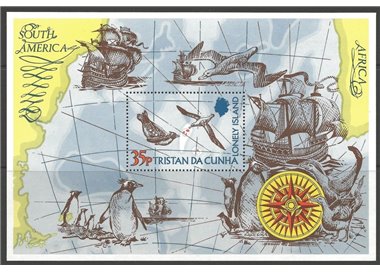 TRISTAN DA CUNHA 1974 Lonely Island 1 sheet MNH**