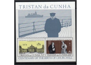 TRISTAN DA CUNHA 1974 Sir Winston Churchill 1 sheet MNH**
