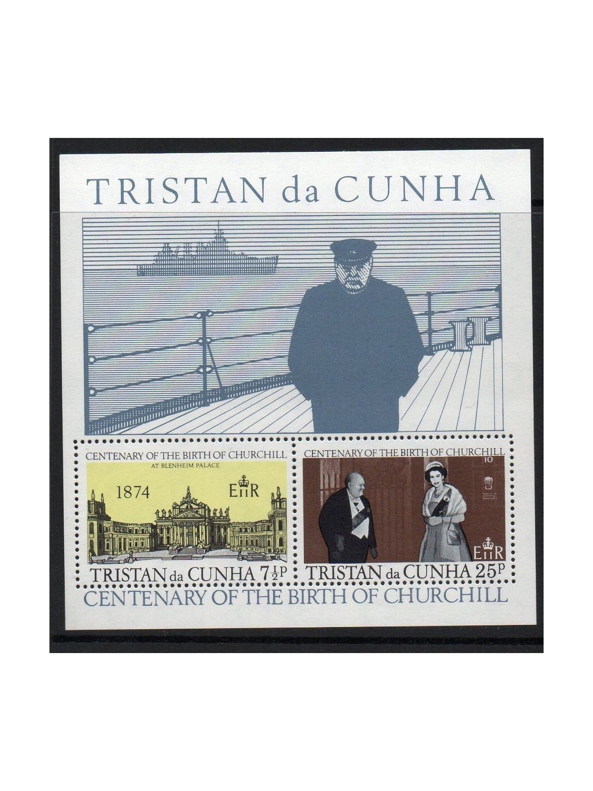 TRISTAN DA CUNHA 1974 Sir Winston Churchill 1 sheet MNH**