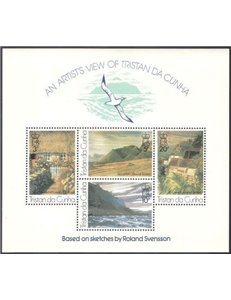 TRISTAN DA CUNHA 1974 Svensson paintings 1 sheet MNH**
