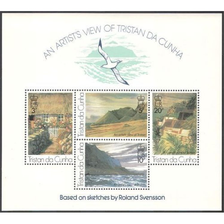 TRISTAN DA CUNHA 1974 Svensson paintings 1 foglietto MNH**