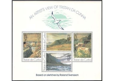 TRISTAN DA CUNHA 1974 Svensson paintings 1 sheet MNH**