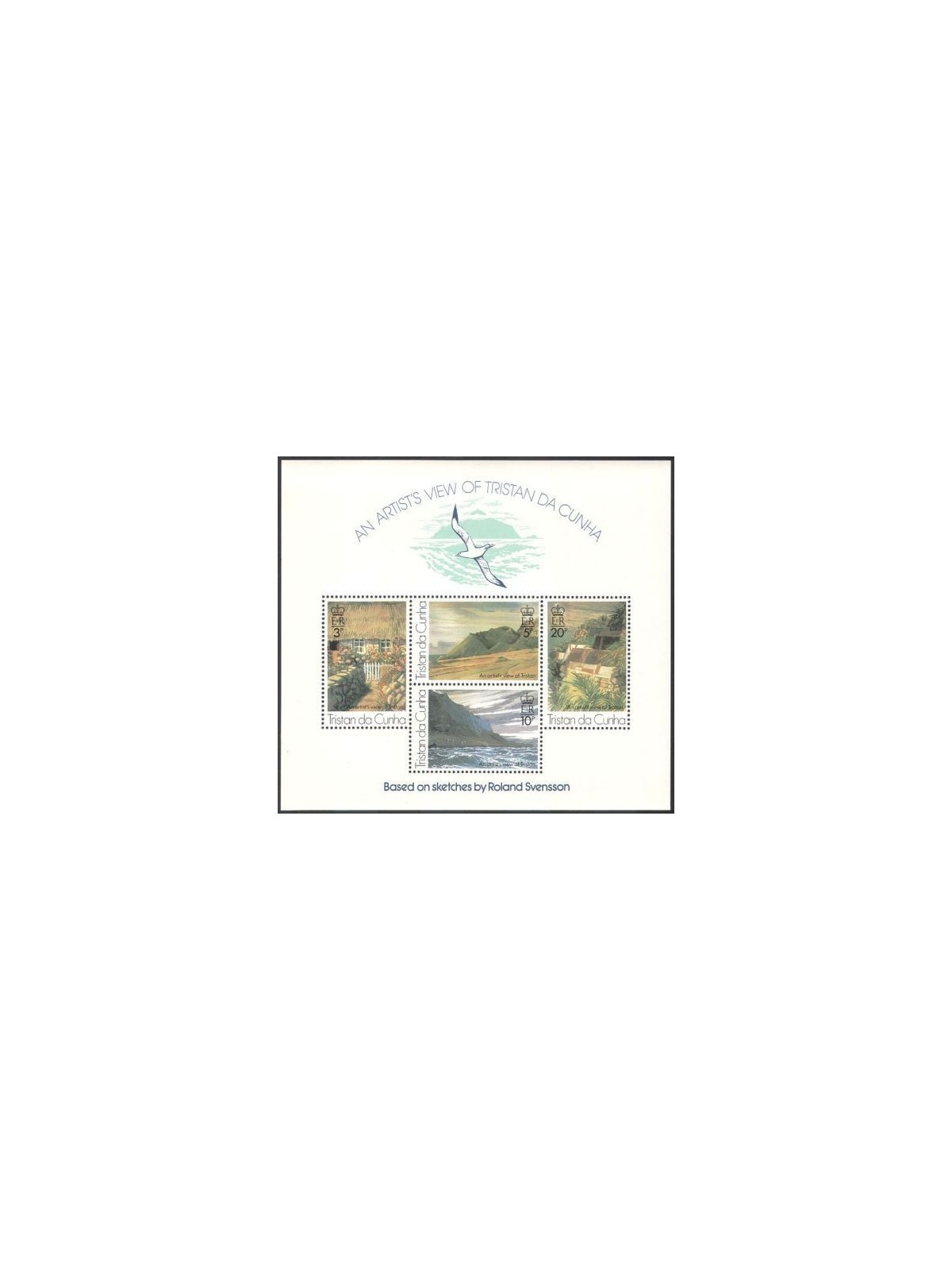 TRISTAN DA CUNHA 1974 Svensson paintings 1 foglietto MNH**
