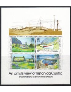 TRISTAN DA CUNHA 1978 Svensson paintings 1 sheet MNH**