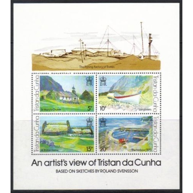 TRISTAN DA CUNHA 1978 Svensson paintings 1 foglietto MNH**