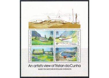 TRISTAN DA CUNHA 1978 Svensson paintings 1 sheet MNH**