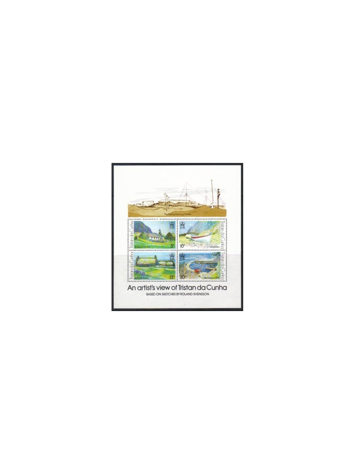 TRISTAN DA CUNHA 1978 Svensson paintings 1 sheet MNH**