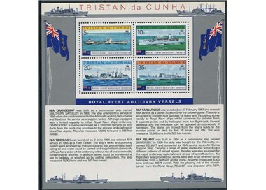 TRISTAN DA CUNHA 1978 Navy ships 1 sheet MNH**