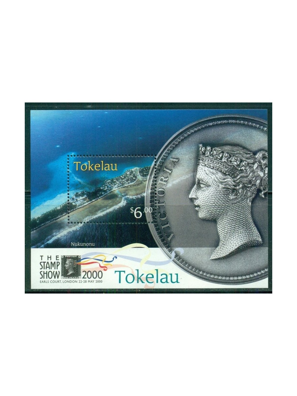 TOKELAU 2000 Stamp show 2000 1 s/s MNH**