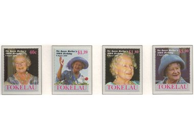 TOKELAU 2000 Queen mother 4v MNH**