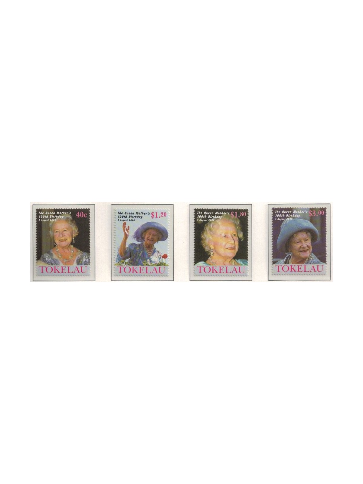 TOKELAU 2000 Queen mother 4v MNH**