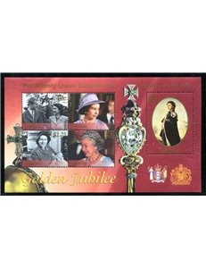 TOKELAU 2002 Golden jubilee 1 BF MNH**