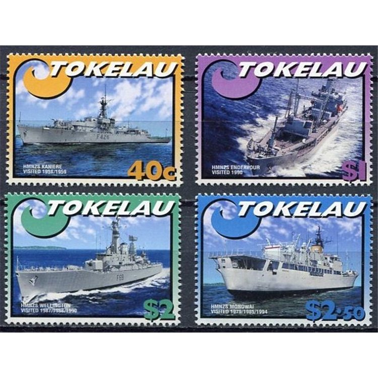 TOKELAU 2002 Navy ships 4v MNH**