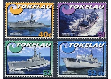 TOKELAU 2002 Navy ships 4v MNH**