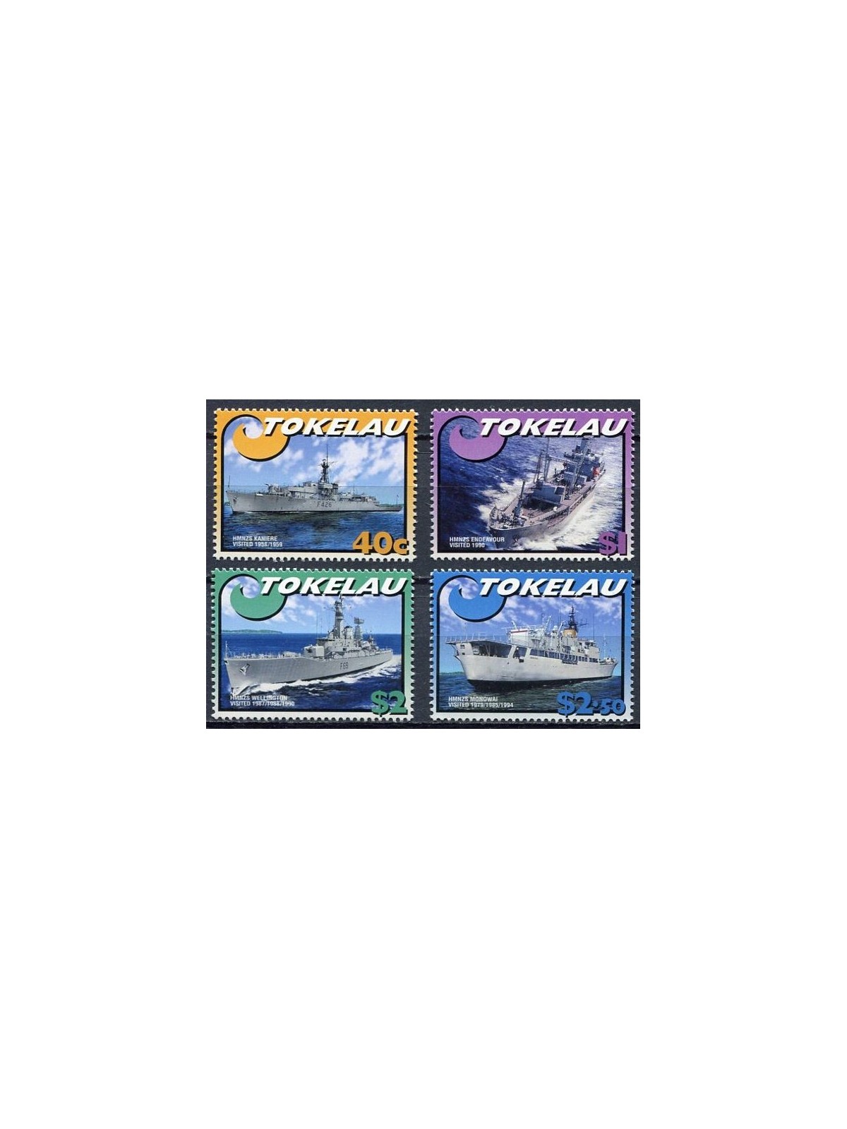 TOKELAU 2002 Navy ships 4v MNH**
