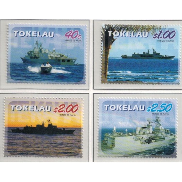 TOKELAU 2005 HMNZS Te Kaha 4v MNH**