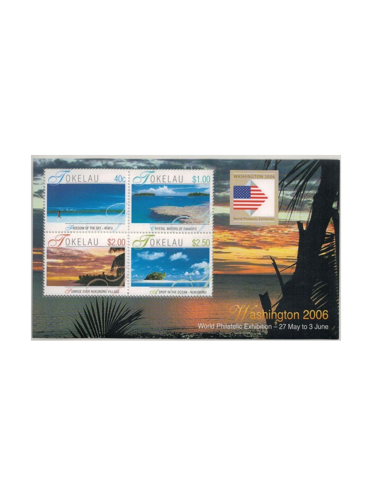 TOKELAU 2006 Washington 2006 1 s/s MNH**