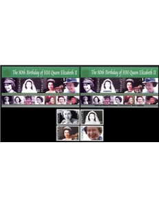 TOKELAU 2006 Elizabeth II 80th birthday 4v + 2 BF MNH**