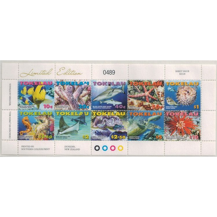 TOKELAU 2007 Marine life 10v MNH**