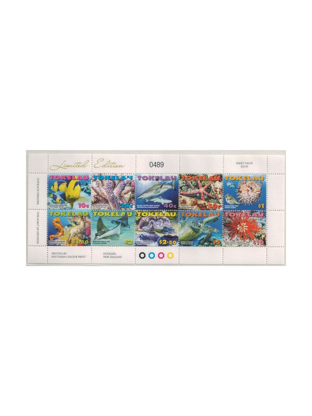 TOKELAU 2007 Marine life 10v MNH**