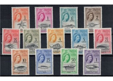 TRISTAN DA CUNHA 1961 Ordinary series - Definitives, fish 13v MNH**