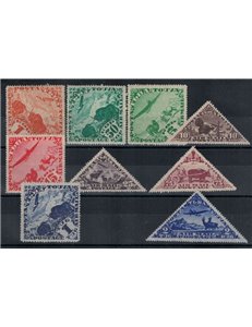 TOUVA 1934 Soggetti vari, posta aerea 9v MH*