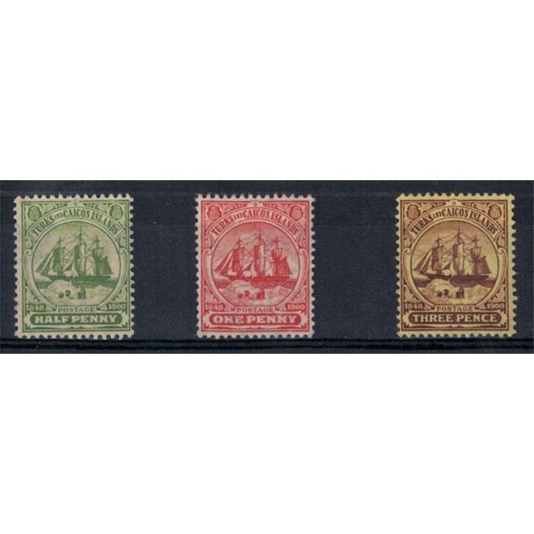 TURKS AND CAICOS 1905 Ordinary series 3v MNH**