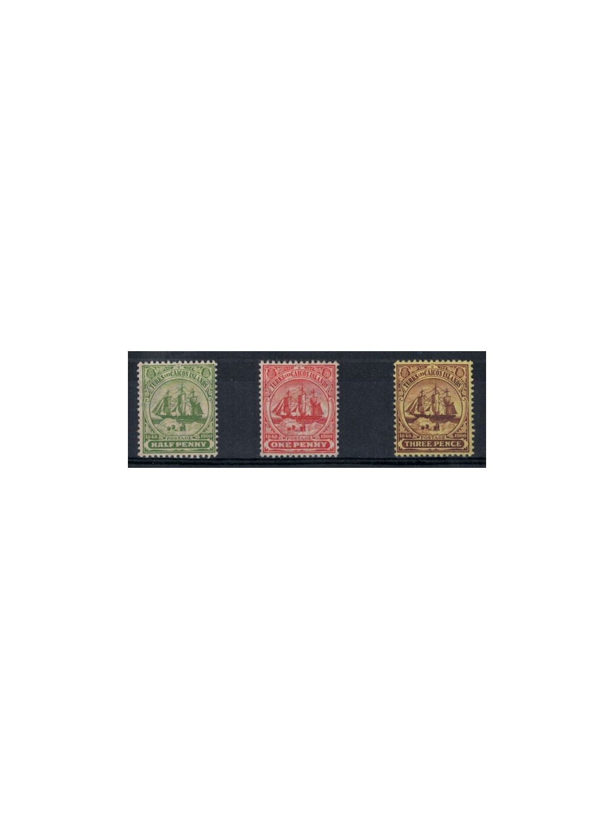 TURKS E CAICOS 1905 Serie ordinaria 3v MNH**