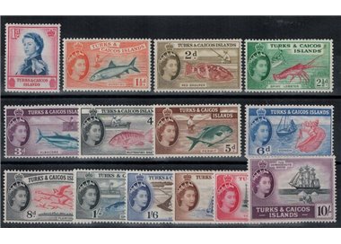 TURKS E CAICOS 1957 Definitivi - Definitives 14 v