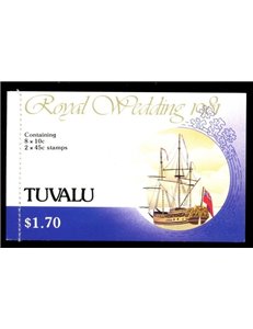 TUVALU 1981 Charles and Diana Royal Wedding 1 booklet MNH**