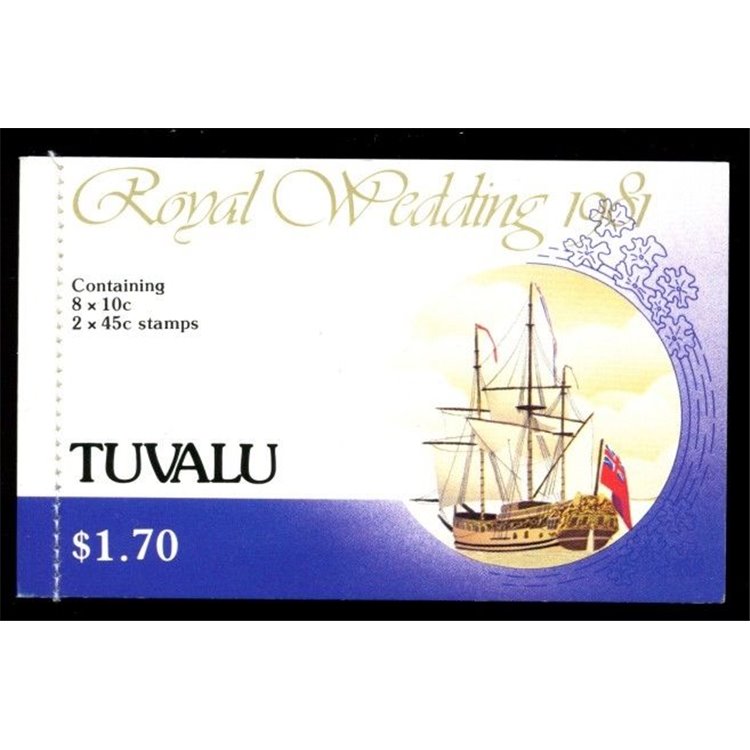 TUVALU 1981 Charles and Diana Royal Wedding 1 booklet MNH**