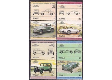 TUVALU 1984 Automobili - Cars 4x2v MNH**