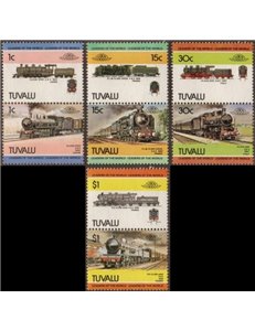 TUVALU 1984 Trains, locomotives 8v MNH**