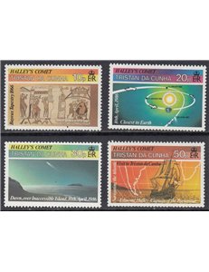 TRISTAN DA CUNHA 1986 Halley's Comet 4v MNH**