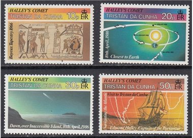 TRISTAN DA CUNHA 1986 Halley's Comet 4v MNH**