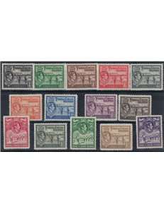 TURKS AND CAICOS 1938-44 Ordinary, George VI 14v MH*