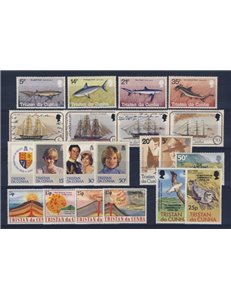 TRISTAN DA CUNHA 1982 Annata Completa - Complete Yearset 21v MNH**