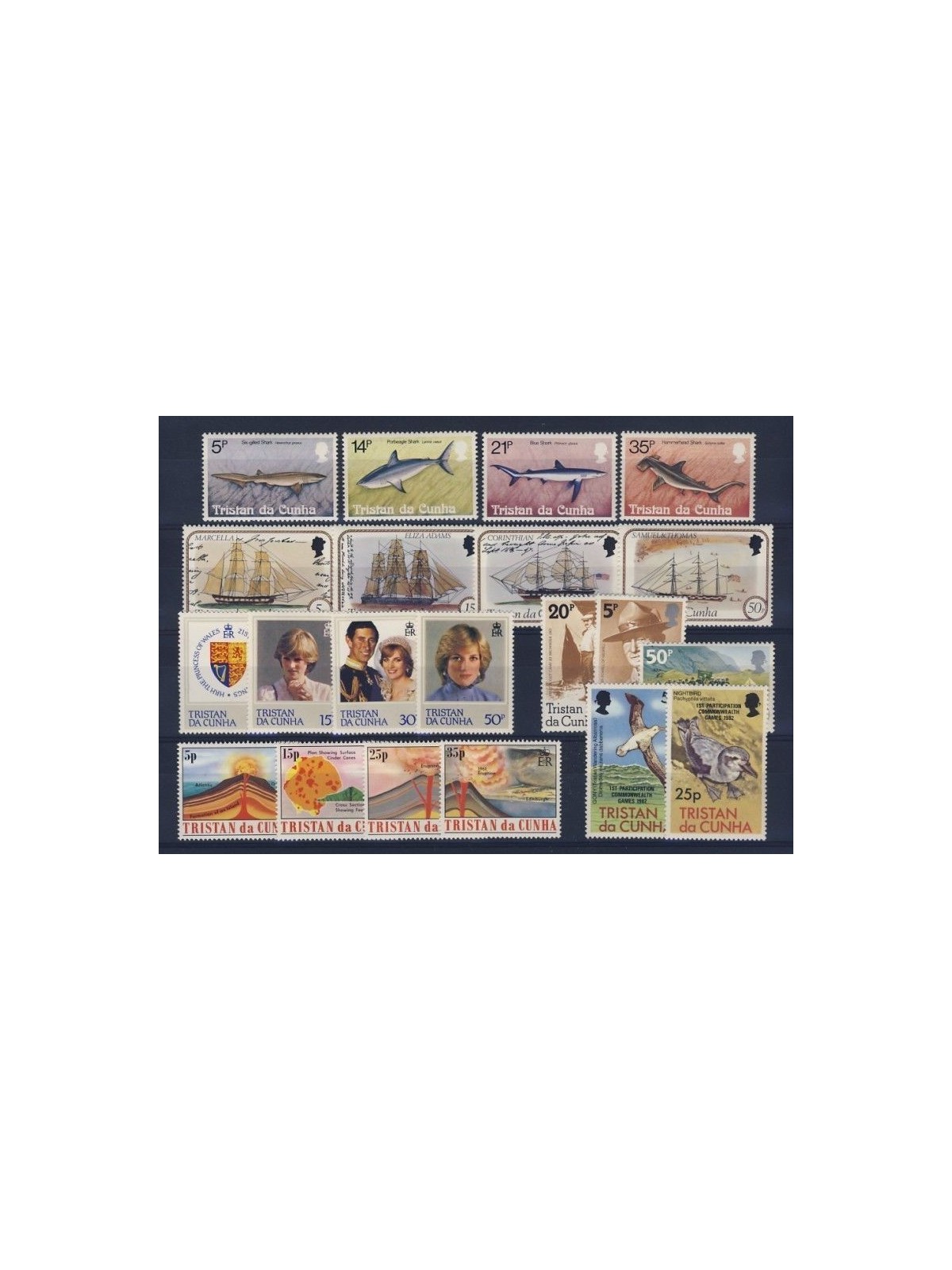 TRISTAN DA CUNHA 1982 Annata Completa - Complete Yearset 21v MNH**