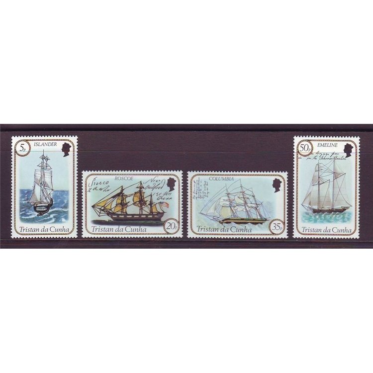 TRISTAN DA CUNHA 1983 Velieri 4v MNH**