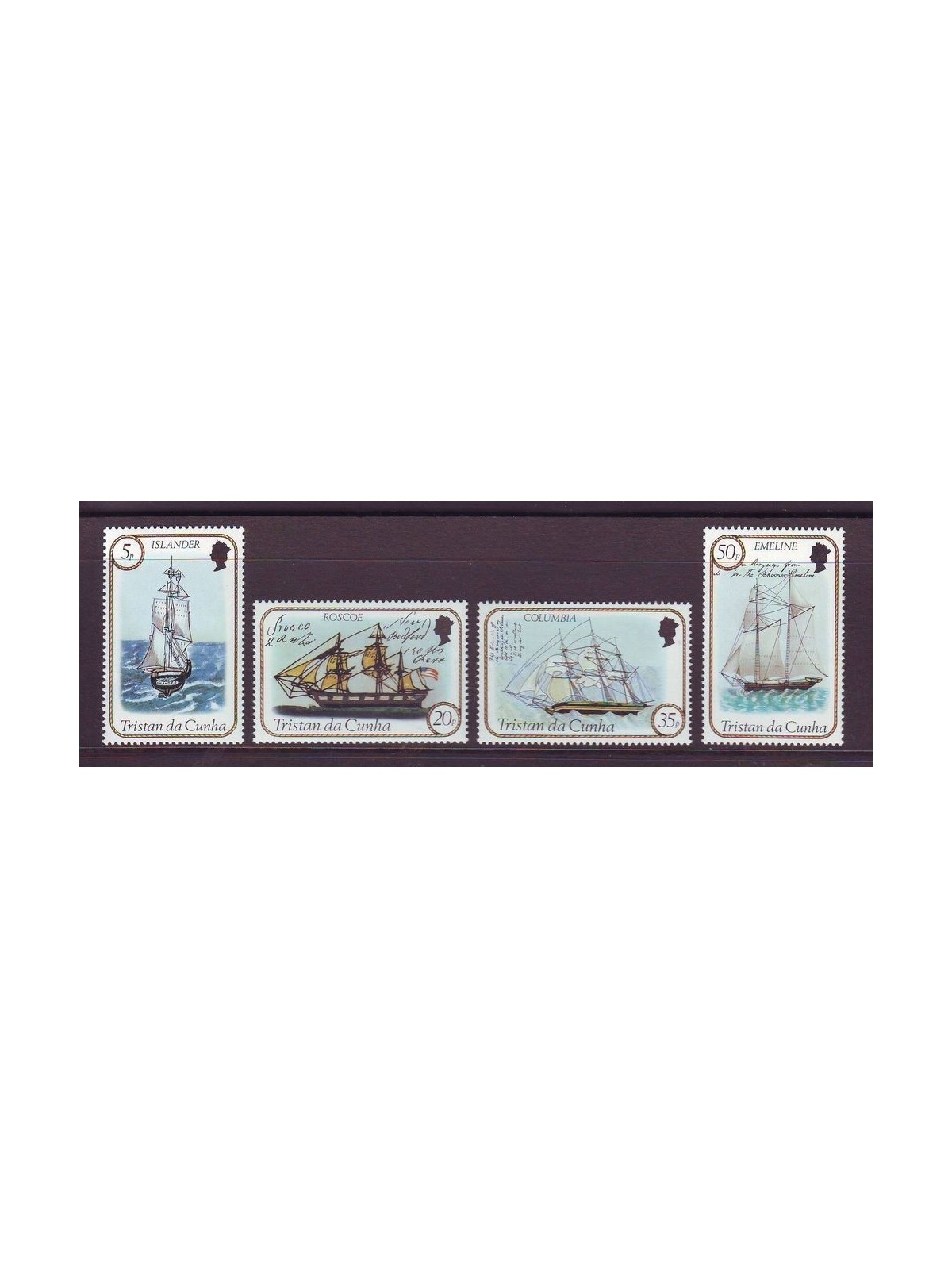 TRISTAN DA CUNHA 1983 Velieri 4v MNH**